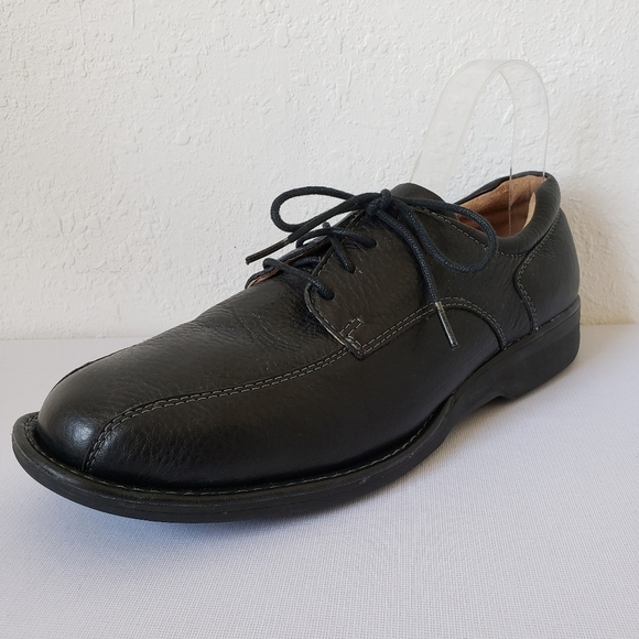 PROPET Black Peebled Leather Orthopedic Shoes